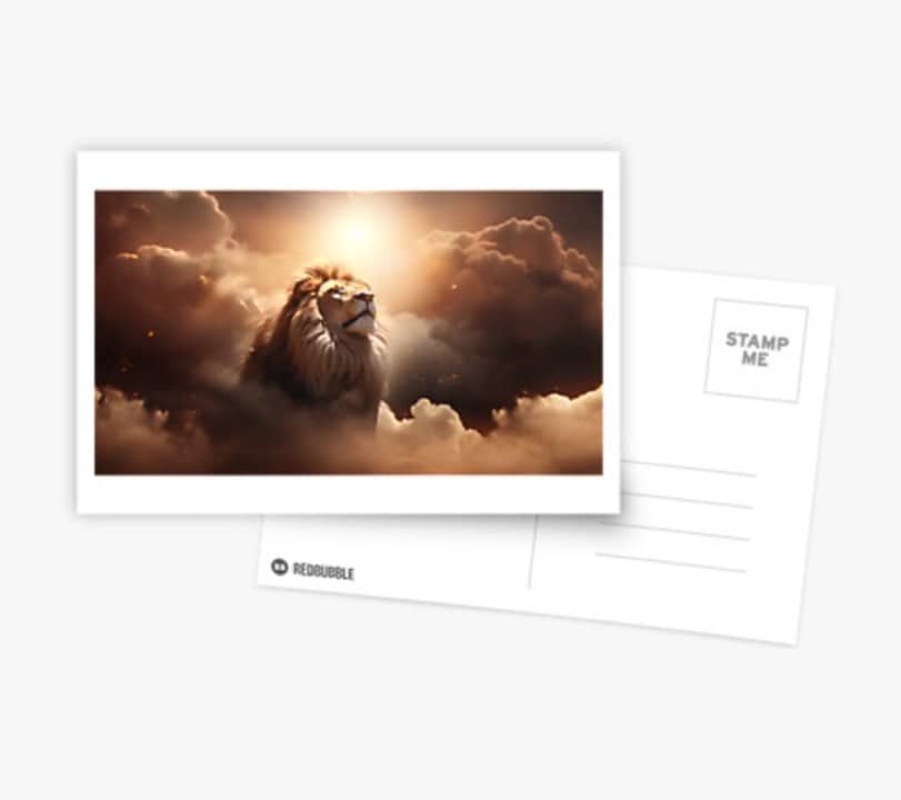 Lion Courage Postcard